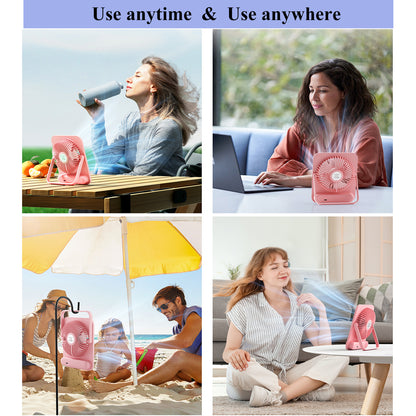WHATOOK Mini Desk Fan with USB Charging