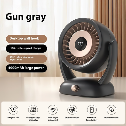 WHATOOK Cordless Wall-Mounted Desk Fan