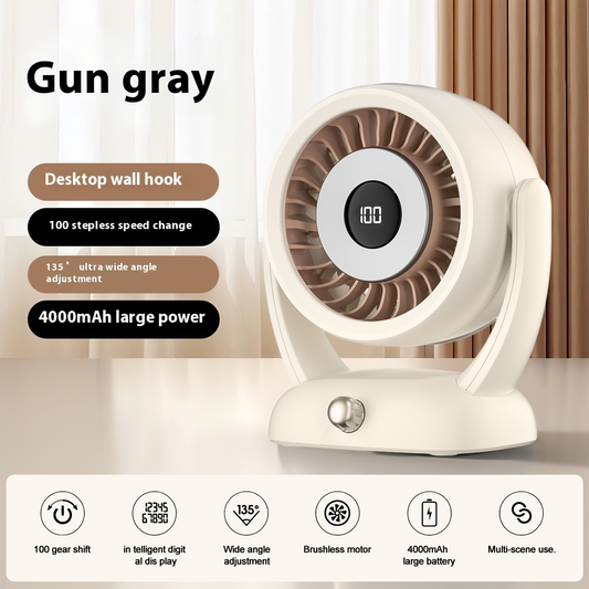 WHATOOK Cordless Wall-Mounted Desk Fan